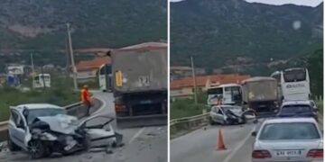 Tre aksidente gjatë mëngjesit në rrugën Pogradec-Prrenjas