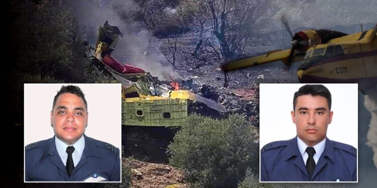 Avioni zjarrfikës u rrëzua teksa tentonte të shuante flakët, konfirmohen të vdekur dy pilotët grekë, 34 dhe 27 vjeç