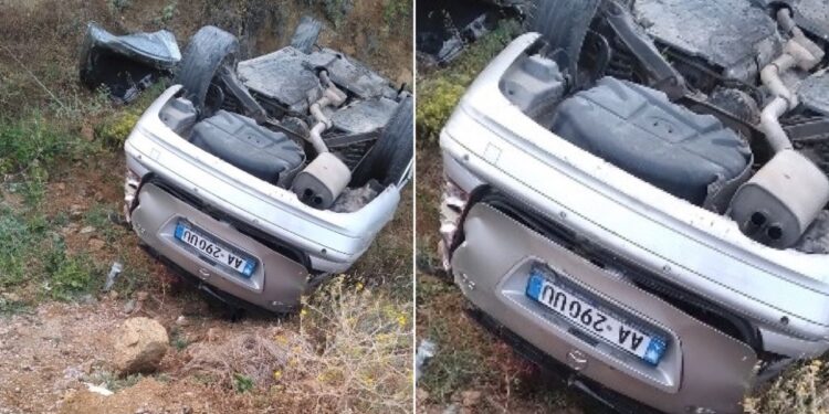 Mjeti del nga rruga e Arbrit dhe përmbyset, shpëton mrekullisht shoferi