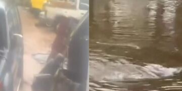 ‘Tërbohet’ moti në vend, stuhia e shiut ‘bën namin’, përmbyten rrugët dhe disa bizneset