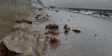 Reshjet e dendura të shiut shkaktojnë probleme në Bypassin e Rrugës së Arbrit, ja si paraqitet situata