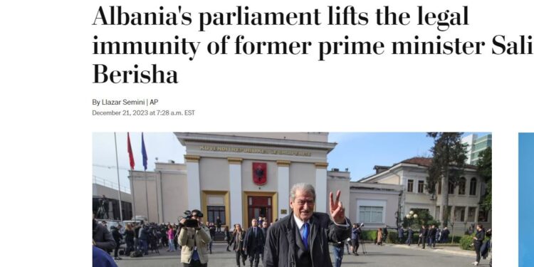 Heqja e imunitetit të Sali Berishës tërheq edhe mediat ndërkombëtare