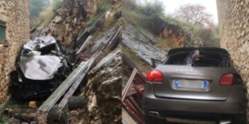 Aksident i rëndë në Laç, automjeti del nga rruga dhe përplaset me një ndërtesë