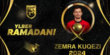 Çmimi “Zemër Kuq e Zi” i jepet futbollistit të Kombëtares, Ylber Ramadani