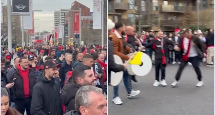 Këngë, valle dhe kërcim! Shqiptarët “e djegin” në Londër para ndeshjes ndaj Anglisë