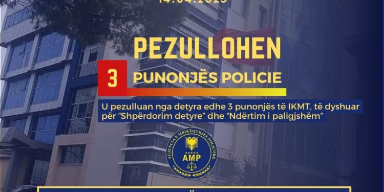 AMP ekzekuton masat e sigurisë për 3 punonjës policie dhe 3 punonjës të IKMT