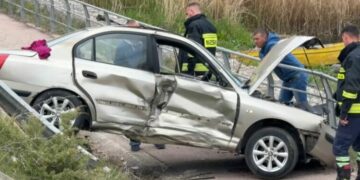 Aksident në aksin rrugor Pogradec-Lin, në afërsi të fshatit Piskupat