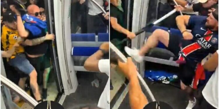 Përplasje e ashpër mes tifozëve të Interit dhe PSG, kaos në një metro në Mynih