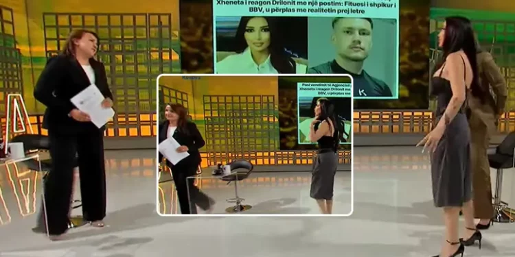 E papritur! Xheneta futet ‘live’ në emision, përballet me avokaten e Drilonit