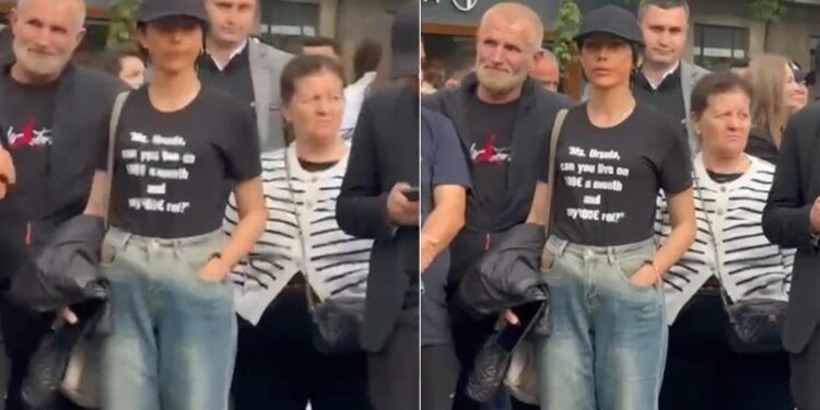 Protesta e PD në Tiranë, shfaqet Alma Kaçi e videoskandalit të Safet Gjicit