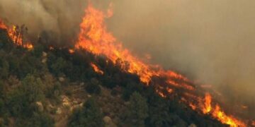 Zjarri në Qeparo rrezikon banorët dhe banesat.