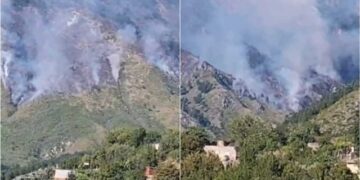 Situatë kritike në Dukat, helikopteri ndërhyn për të shuar zjarrin në malin Vastak