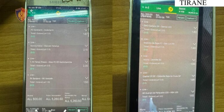 Organizonte lojëra fati nëpërmjet celularit, arrestohet 57-vjeçari në Tiranë