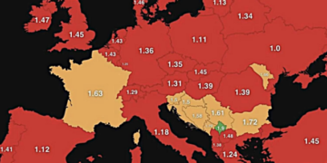 Edhe Shqipëria me të kuqe! Musk ndan hartën e lindshmërisë sẽ ulët: Evropa duhet të fillojë të ketë familje të medha ose do te vazhdoje te vdesë!