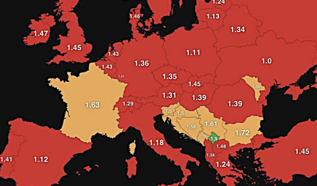 Edhe Shqipëria me të kuqe! Musk ndan hartën e lindshmërisë sẽ ulët: Evropa duhet të fillojë të ketë familje të medha ose do te vazhdoje te vdesë!