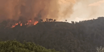 Zjarri në Parkun Natyror të Gërmenjës, ende aktiv/ Ndërhyrja e vështirë, shkak shpërthimet e minave
