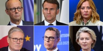 Udhëheqësit evropianë mbërrijnë në Shtëpinë e Bardhë përpara takimit shumëpalësh me Trumpin