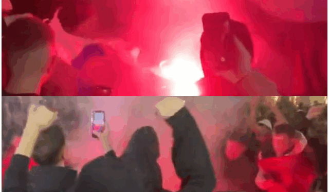 Entuziazëm dhe festë në kryeqytet, tifozët djegin flamurin e Serbisë në Tiranë