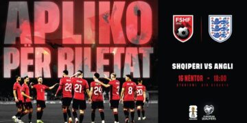 Botërori 2026/ Hapet procesi i aplikimit për rezervimin e biletave për ndeshjen Shqipëri – Angli