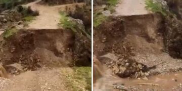 Situata me reshjet në vend/ Shembet ura që lidh tre fshatrat në Delvinë, banorët mbeten të izoluar