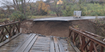 Reshjet e dendura, shembet ura në Mirditë