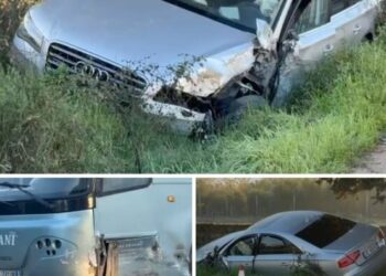 Aksident në aksin Fier- Levan, përplaset me autobusin, “Audi” përfundon në kanal