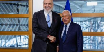 Samiti në Bruksel, Kryeministri Rama takon Presidentin e Këshillit të Europës Antonio Costa