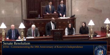 SHBA, Senati i Nju-Jorkut përkujton 18-vjetorin e pavarësisë së Kosovës