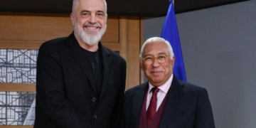 Rama takohet me presidentin e Këshillit Europian Antonio Costa në Bruksel