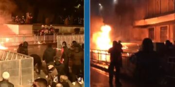Tensione para Kryeministrisë! Protestuesit hedhin molotovë dhe fishekzjarre drejt godinës