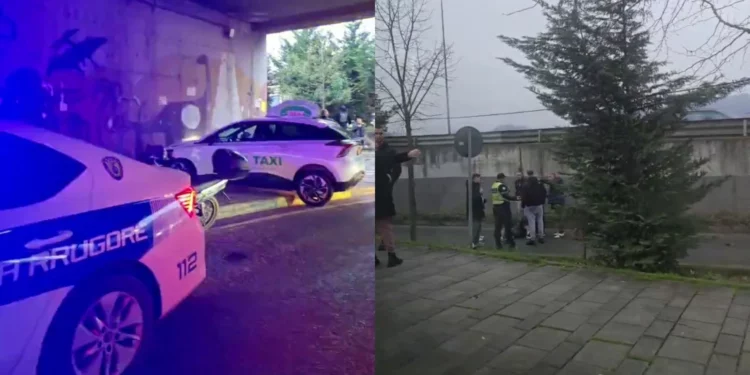 Aksident pranë Kopshtit Zoologjik në Tiranë, taksia përplas motomjetin