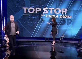 Sherr i madh në studio/ Grida Duma nxjerr nga studio Alfred Lelën: Gishtin fute ku të duash