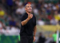 Tunisia's French head coach Sabri Lamouchi during the 2026 World Cup Group F football match between Sweden and Tunisia at the Monterrey Stadium in Guadalupe on June 14, 2026. (Photo by Julio Cesar AGUILAR / AFP)
